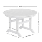 Polytrends Laguna Hdpe All Weather Outdoor Patio 47 Round Dining Table