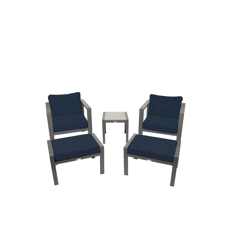 Lakeview Aluminum Outdoor Bistro Seating Set (5-Piece)