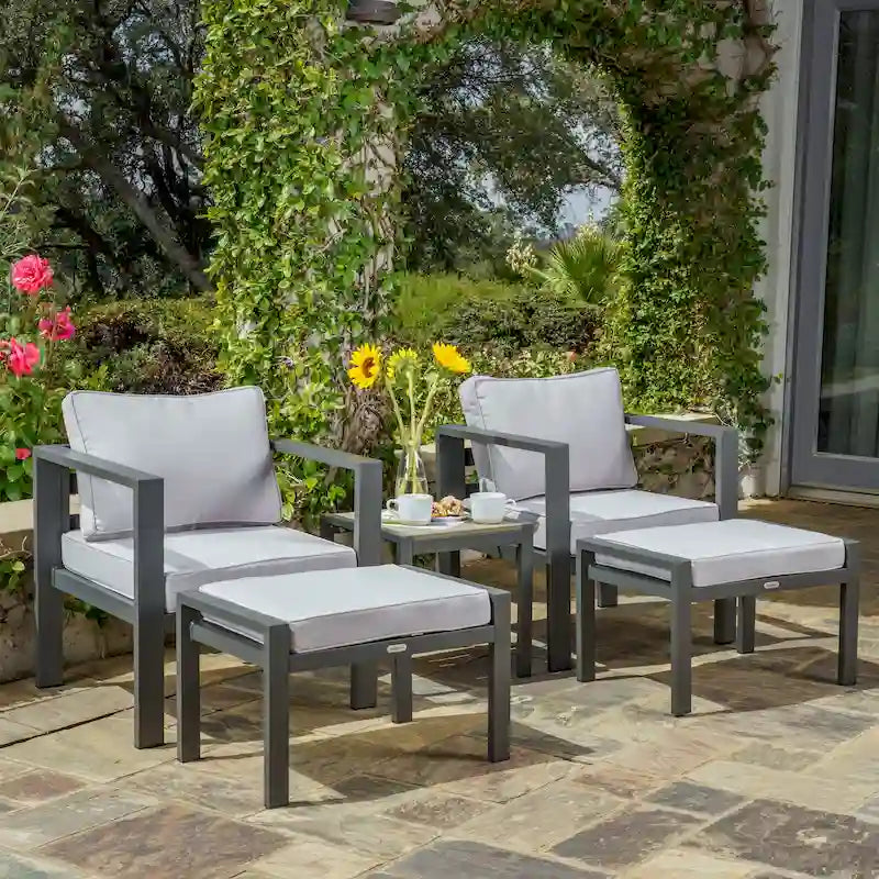 Lakeview Aluminum Outdoor Bistro Seating Set (5-Piece)