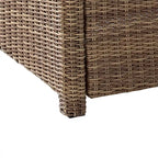Crosley Bradenton 6Pc Outdoor Wicker Sofa Set W/Fire Table - 150.5 W x 135 D x 32.5 H