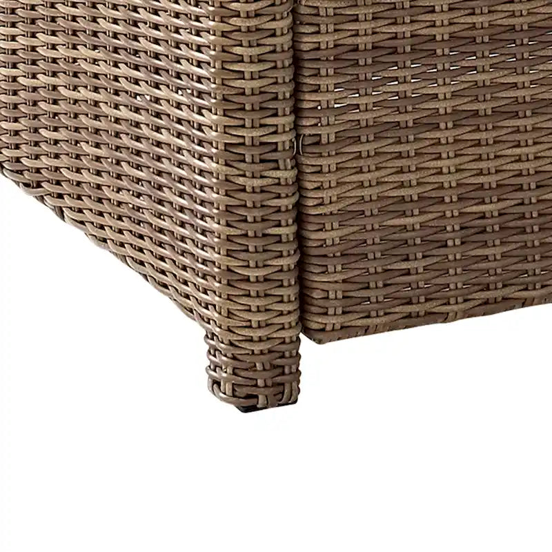 Crosley Bradenton 6Pc Outdoor Wicker Sofa Set W/Fire Table - 150.5 W x 135 D x 32.5 H