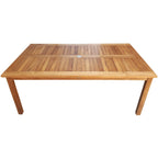 Chic Teak Bermuda Rectangular Teak Wood Patio Bistro Dining Table, 55 x 35 inch (Table Only)