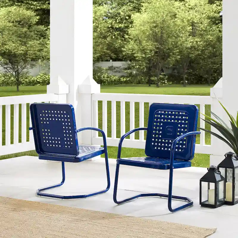 Crosley Bates 2Pc Outdoor Metal Chair Set - 22x22x35