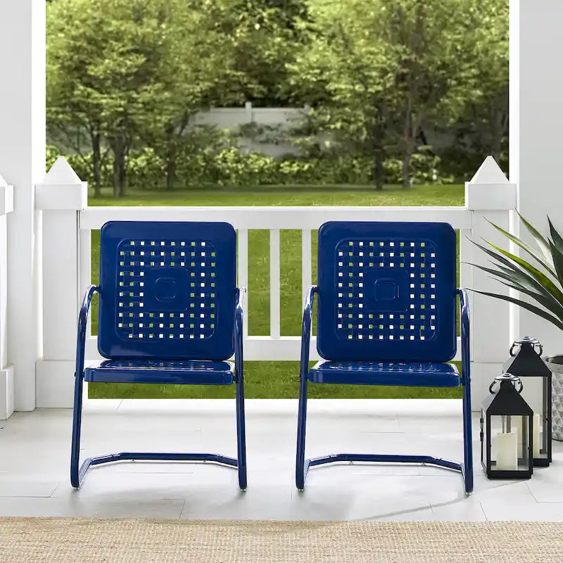 Crosley Bates 2Pc Outdoor Metal Chair Set - 22x22x35