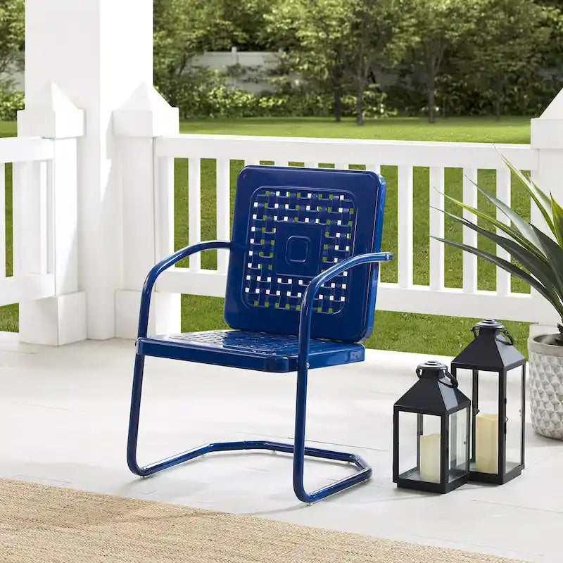Crosley Bates 2Pc Outdoor Metal Chair Set - 22x22x35