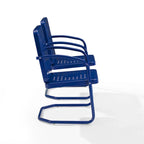 Crosley Bates 2Pc Outdoor Metal Chair Set - 22x22x35