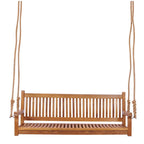 Chic Teak Elzas Teak Wood Outdoor Double Porch Swing, 59 inch