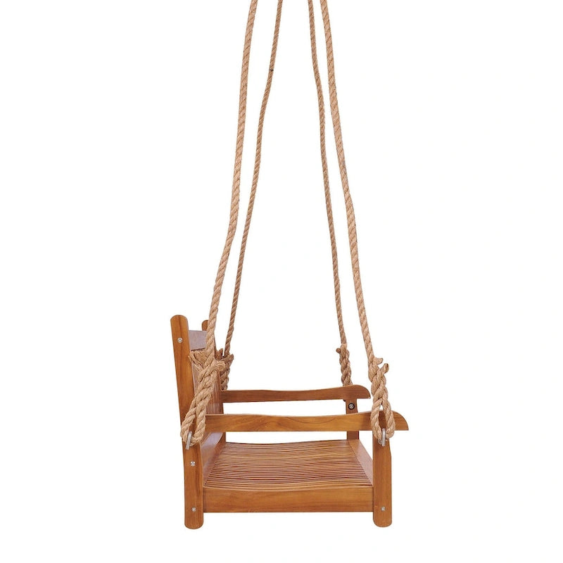 Chic Teak Elzas Teak Wood Outdoor Double Porch Swing, 59 inch