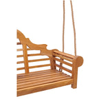 Chic Teak Lutyens Teak Wood Double Outdoor Porch Swing, 66 inch