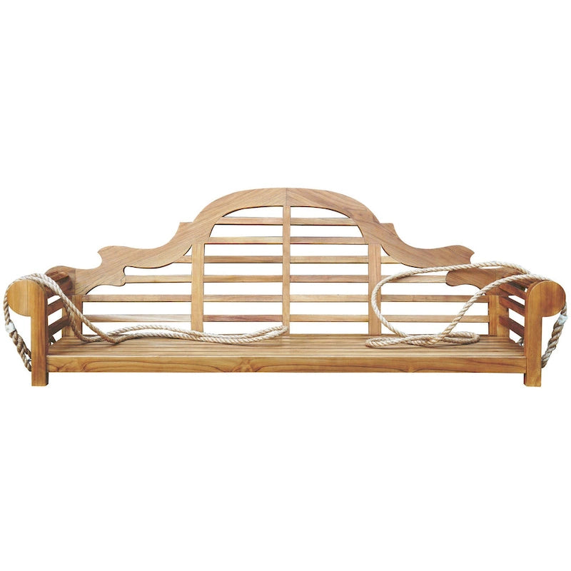 Chic Teak Lutyens Teak Wood Double Outdoor Porch Swing, 66 inch