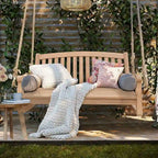 Seven Seas Teak San Jose Teak Wood Double Outdoor Porch Swing, 4 foot
