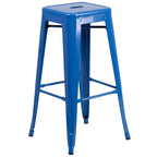 23.75-inch Square Metal Indoor-Outdoor Bar Table Set - 27.75W x 27.75D x 40H