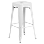 23.75-inch Square Metal Indoor-Outdoor Bar Table Set - 27.75W x 27.75D x 40H