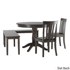 Round Pedestal Base Antique Black Breakfast Nook Set by iNSPIRE Q Classic