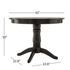 Round Pedestal Base Antique Black Breakfast Nook Set by iNSPIRE Q Classic