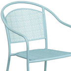 5 Pack Indoor-Outdoor Steel Patio Arm Chair with Round Back