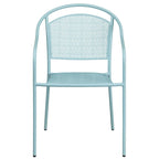 5 Pack Indoor-Outdoor Steel Patio Arm Chair with Round Back