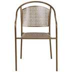 5 Pack Indoor-Outdoor Steel Patio Arm Chair with Round Back