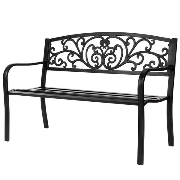 Courtyard Garden Backyard Iron Bench - N/A
