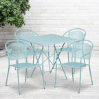28-inch Square 5-piece Indoor/ Outdoor Folding Patio Table Dining Set
