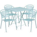 28-inch Square 5-piece Indoor/ Outdoor Folding Patio Table Dining Set