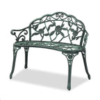 Outdoor Bronze Finish Cast Aluminum Bench - N/A
