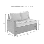 Crosley Bradenton 5-Piece Outdoor Wicker Seating Set with Navy Cushions