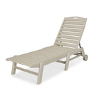 POLYWOOD Nautical Wheeled Stackable Chaise Lounge