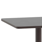23.5 Square Aluminum Smooth Top Indoor-Outdoor Table with Base