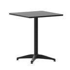 23.5 Square Aluminum Smooth Top Indoor-Outdoor Table with Base