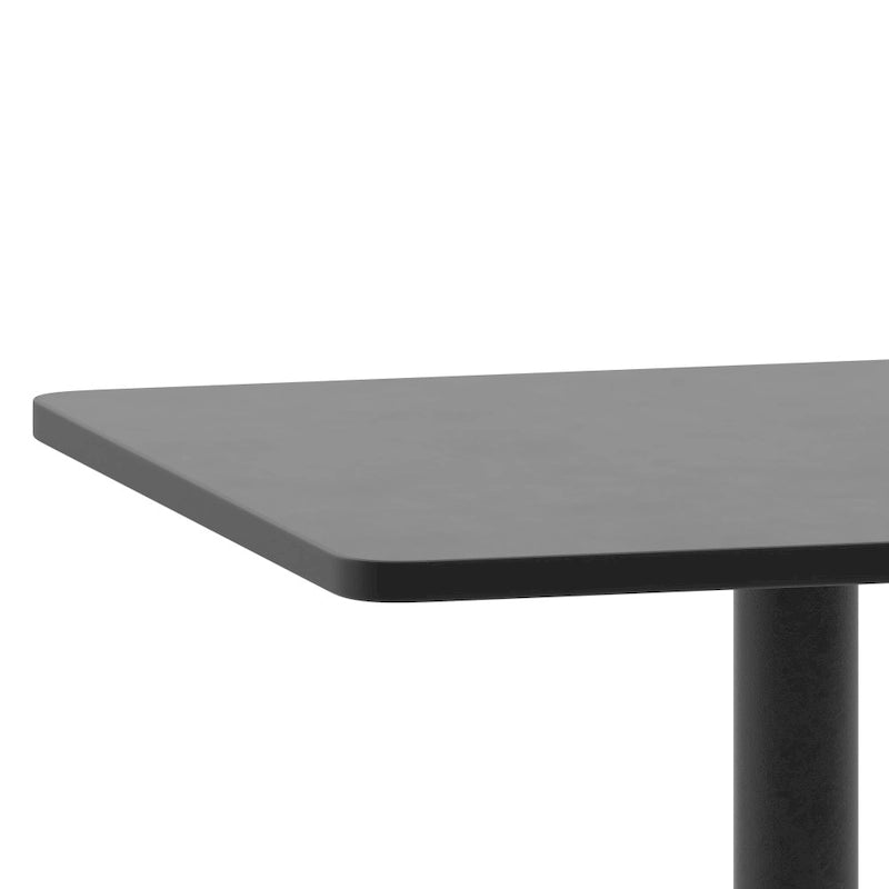 23.5 Square Aluminum Smooth Top Indoor-Outdoor Table with Base