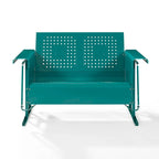 Crosley Bates Turquoise Loveseat Glider