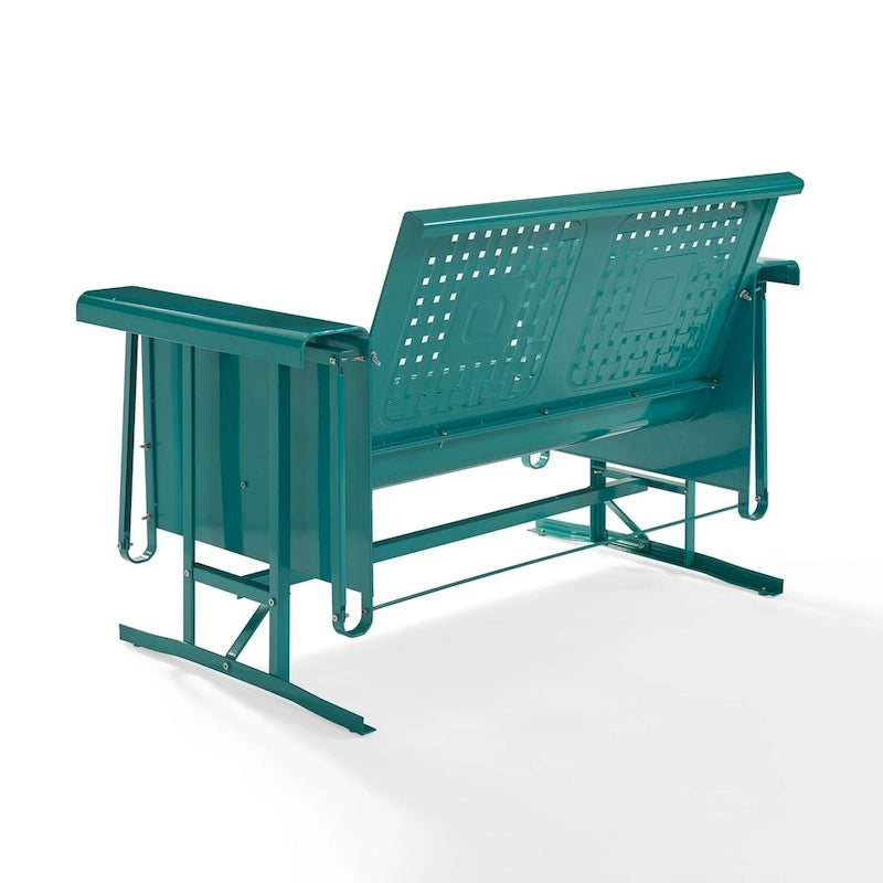 Crosley Bates Turquoise Loveseat Glider