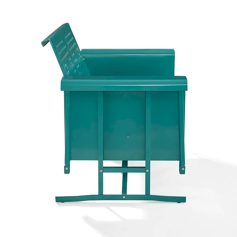Crosley Bates Turquoise Loveseat Glider