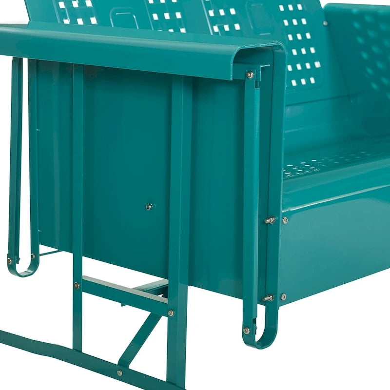 Crosley Bates Turquoise Loveseat Glider