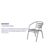 Metal Restaurant Stack Chair with Aluminum Slats