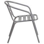 Metal Restaurant Stack Chair with Aluminum Slats