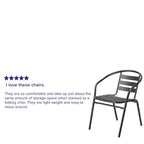 Metal Restaurant Stack Chair with Aluminum Slats