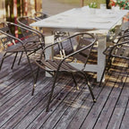 Metal Restaurant Stack Chair with Aluminum Slats
