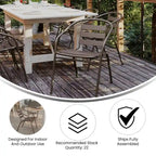 Metal Restaurant Stack Chair with Aluminum Slats