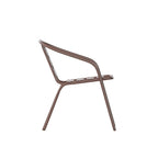 Metal Restaurant Stack Chair with Aluminum Slats