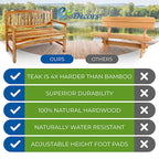 EcoDecors 47, Outdoor Bench, Outdoor Benches Weatherproof, Teak Bench, Wooden Bench Outdoor, Wood Bench Outdoor, Porch Benches