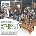 EcoDecors 47, Outdoor Bench, Outdoor Benches Weatherproof, Teak Bench, Wooden Bench Outdoor, Wood Bench Outdoor, Porch Benches