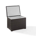 Crosley Palm Harbor Outdoor Brown Resin Wicker and Steel Cooler