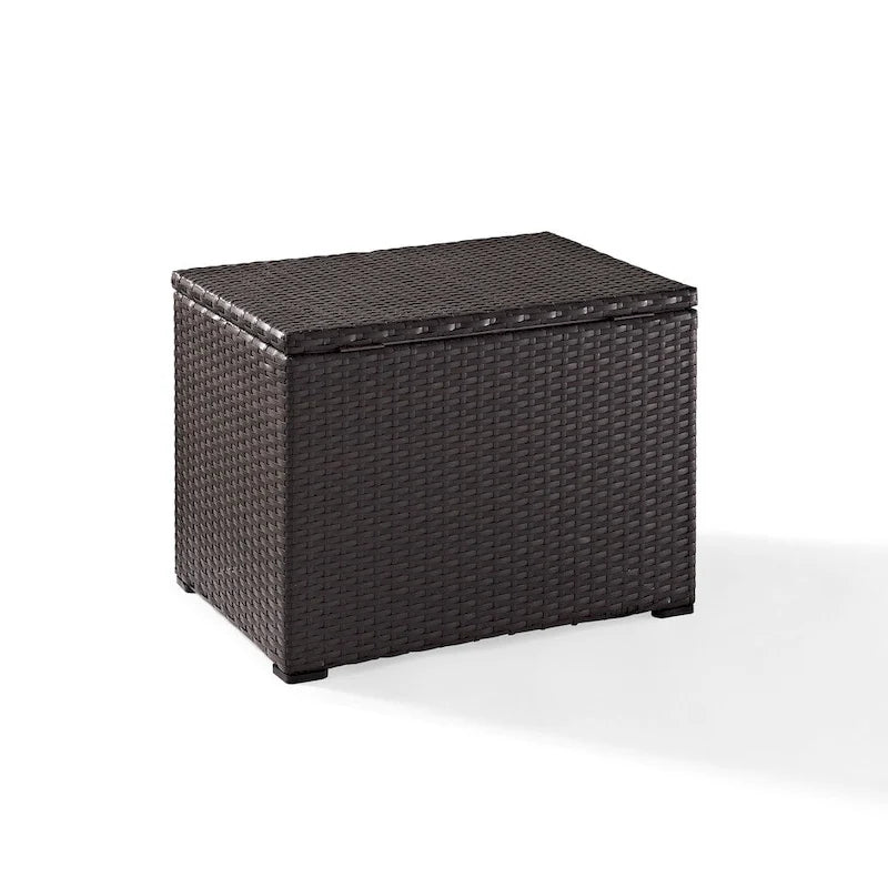 Crosley Palm Harbor Outdoor Brown Resin Wicker and Steel Cooler