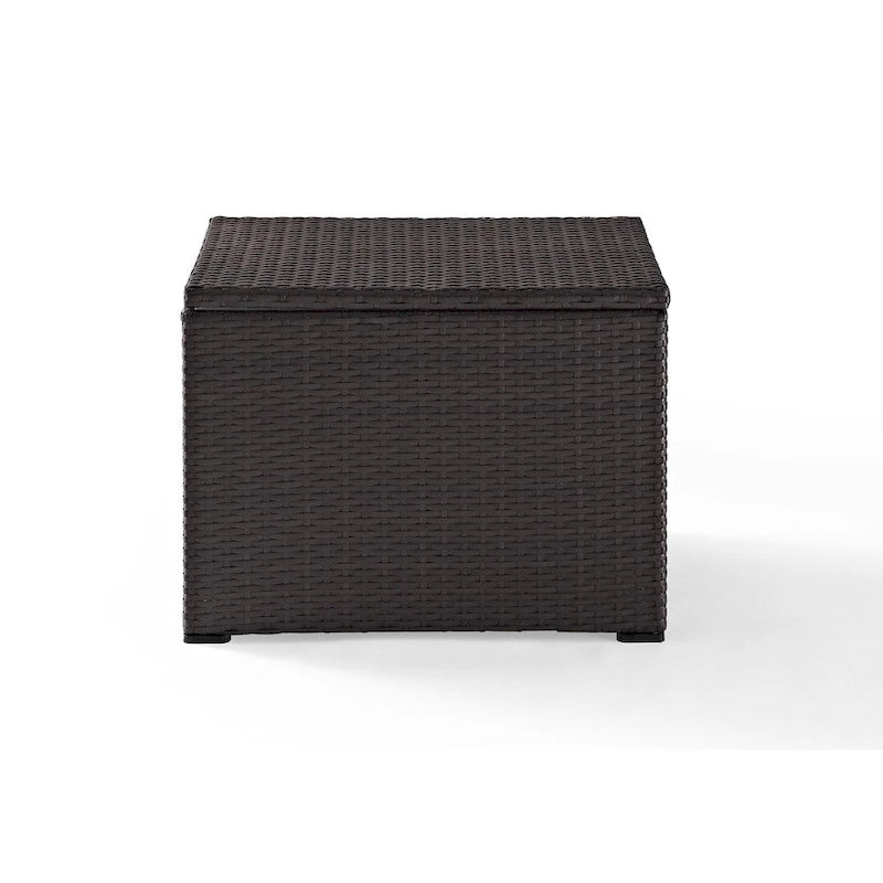 Crosley Palm Harbor Outdoor Brown Resin Wicker and Steel Cooler