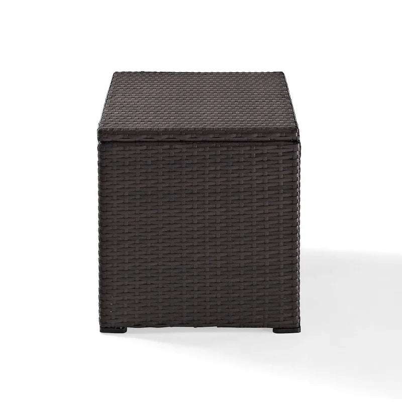 Crosley Palm Harbor Outdoor Brown Resin Wicker and Steel Cooler