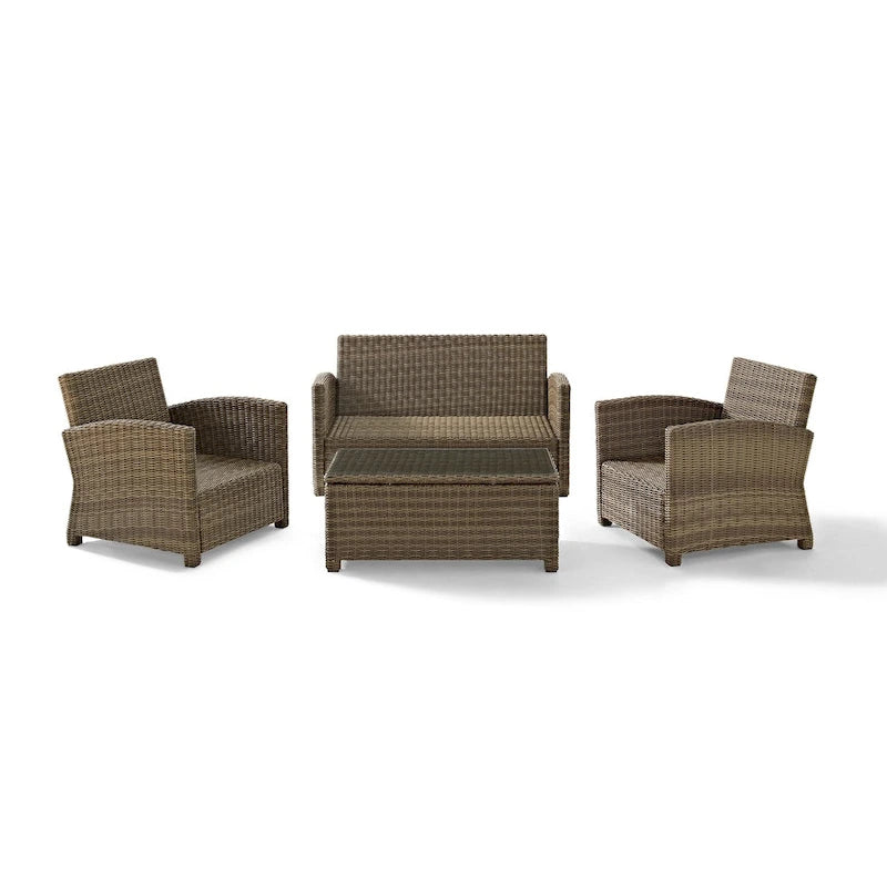 Crosley Bradenton Outdoor Arm Chairs with Navy Cushions (set of 2)