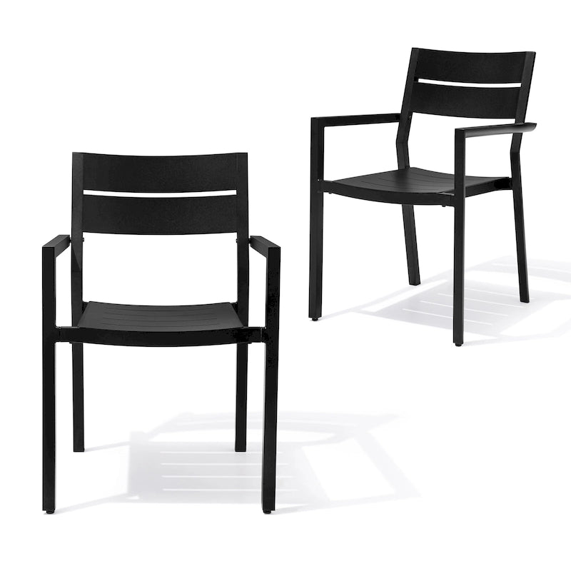 Indoor Outdoor Modern Dining Chairs Aluminum Stackable - See Picture