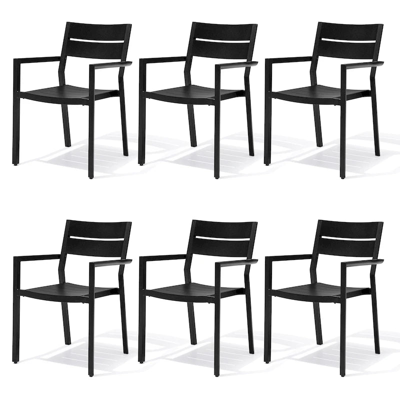 Indoor Outdoor Modern Dining Chairs Aluminum Stackable - See Picture